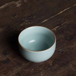 Celadon Master cup Single cup Zen manual tea cup Personal cup high-end kung fu tea set Brother kiln ice crack sample tea cup