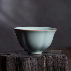 Celadon ice flower master cup single cup personal tea cup high-end brother kiln manual ice crack kung fu tea sample tea cup