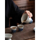 Celadon Master cup Single cup Zen manual tea cup Personal cup high-end kung fu tea set Brother kiln ice crack sample tea 青花cup