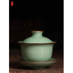 Celadon ice flower master cup single cup personal tea cup high-end brother kiln manual ice crack kung fu tea sample手工 tea cup