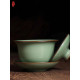 Celadon ice flower master cup single cup personal tea cup high-end brother kiln manual ice crack kung fu tea sample手工 tea cup