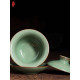 Celadon ice flower master cup single cup personal tea cup high-end brother kiln manual ice crack kung fu tea sample手工 tea cup